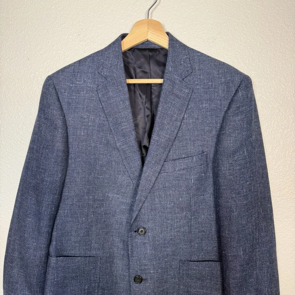 Billy Reid Linen Wool Blend Blazer Sports Coat Men's Size 40 R Partially Lined